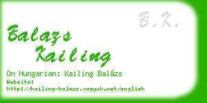 balazs kailing business card
